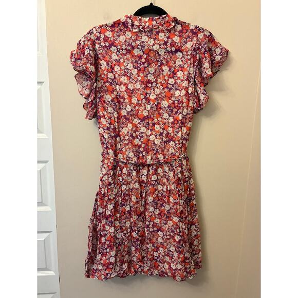 Shoshanna Rylee Dress Floral Flutter Sleeve Short Sleeve Knee Length Size 6 - Picture 2 of 6
